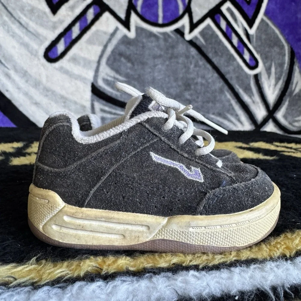 Size 5.5c - Vans Shoes Baby Sneakers Hudson II Skateboarding Puffy Leather Y2k